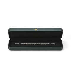 FANXI Custom Green PU Leather Microfiber Long Chain Box