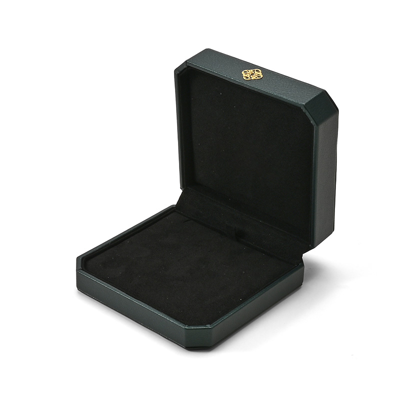FANXI Custom Green PU Leather Microfiber Necklace Box