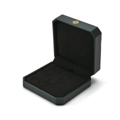 FANXI Custom Green PU Leather Microfiber Necklace Box