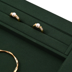 FANXI Custom Green Microfiber Jewelry Display Tray