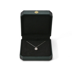 FANXI Custom Green PU Leather Microfiber Necklace Box
