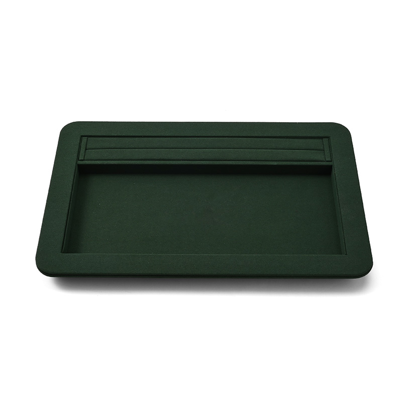 FANXI Custom Green Microfiber Jewelry Display Tray