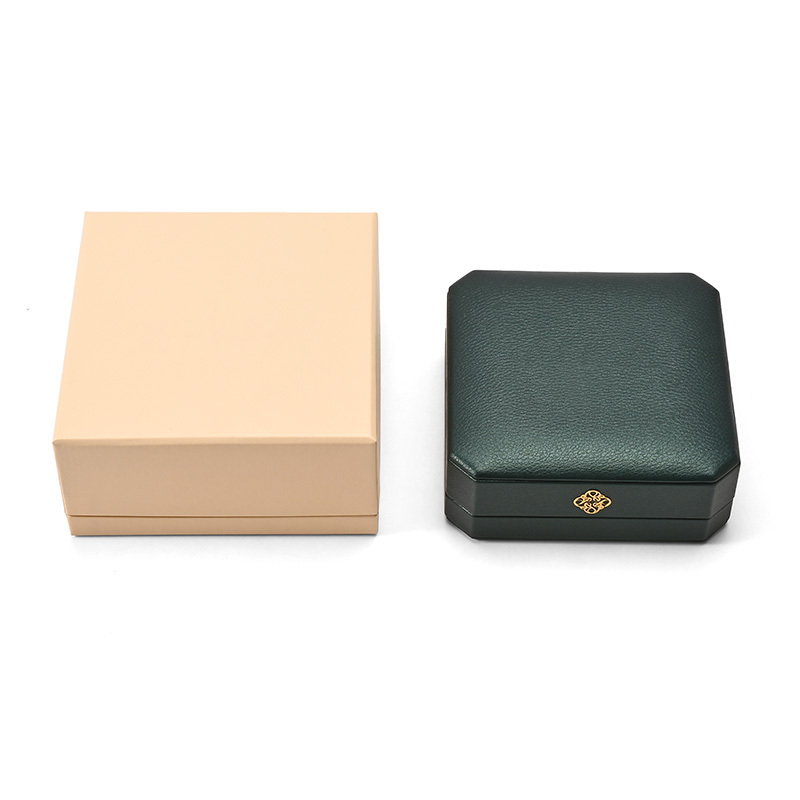 FANXI Custom Green PU Leather Microfiber Necklace Box