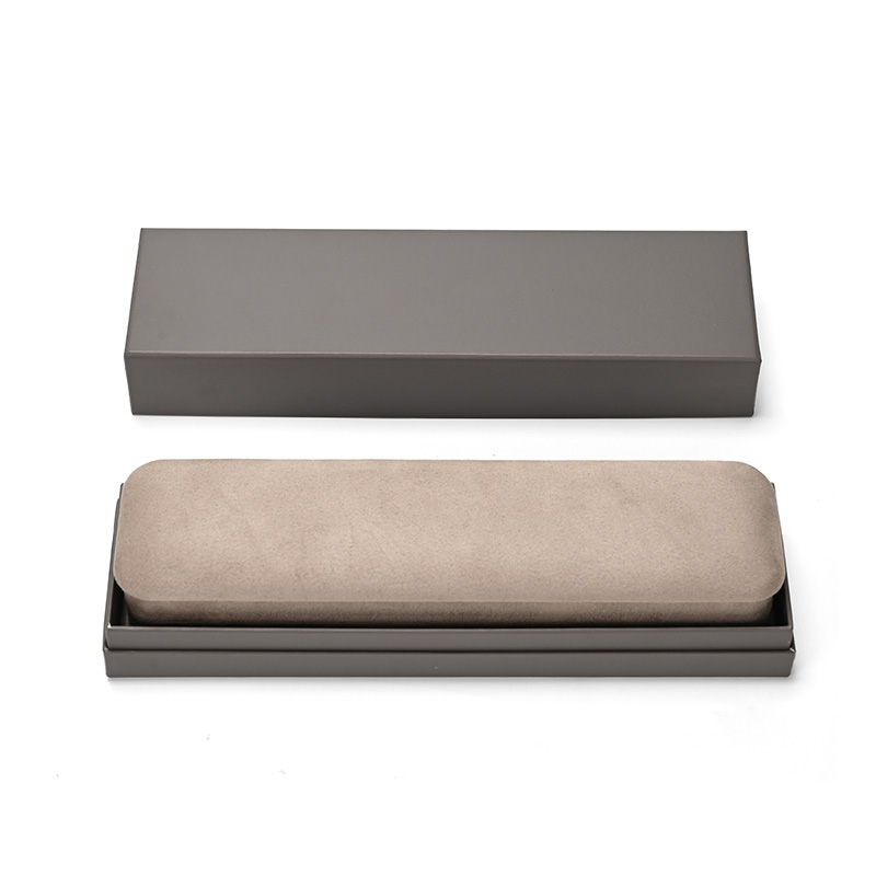 FANXI Custom Coffee-colored Suede Long Chain Box
