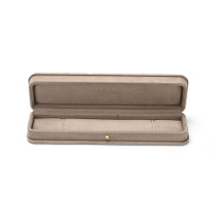 FANXI Custom Coffee-colored Suede Long Chain Box