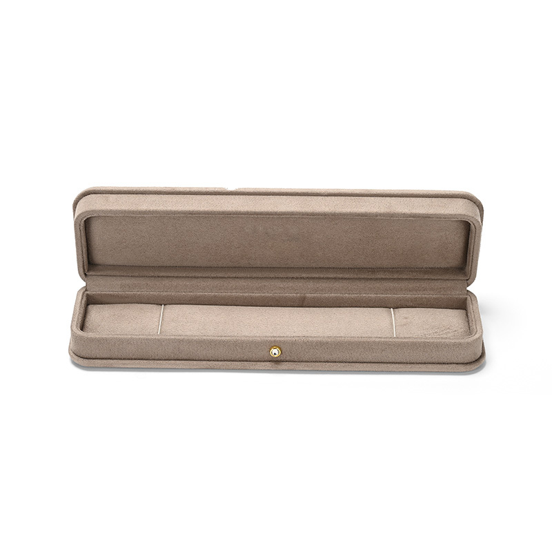 FANXI Custom Coffee-colored Suede Long Chain Box