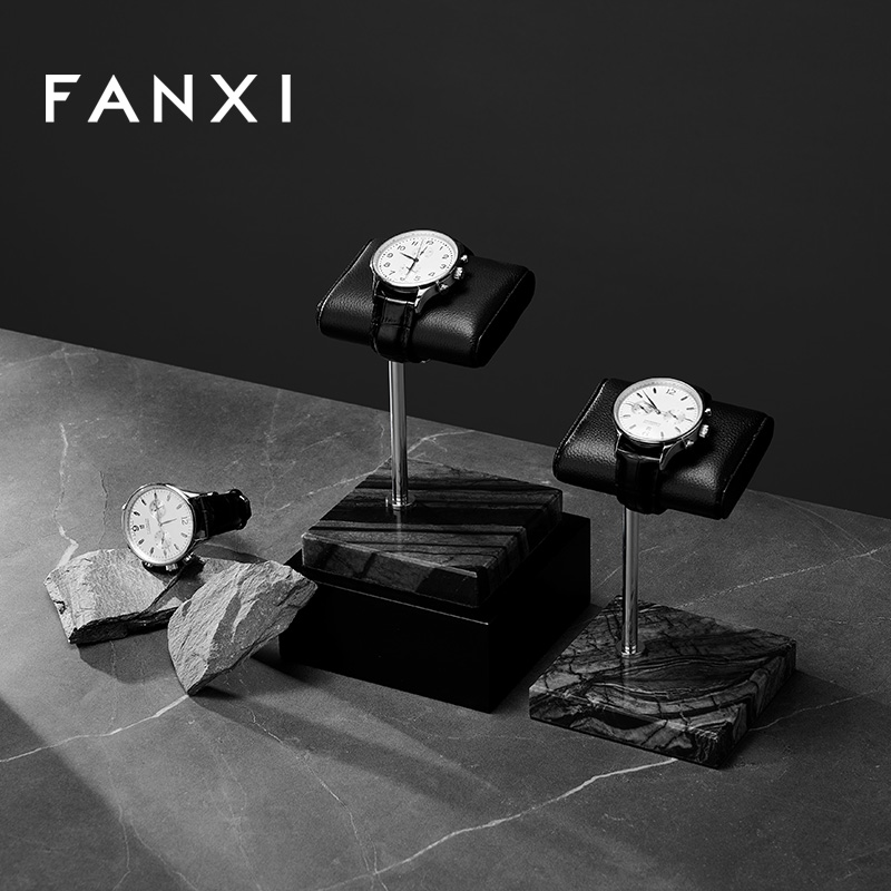 Luxury new design marble base watch display stand holder