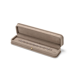 FANXI Custom Coffee-colored Suede Long Chain Box