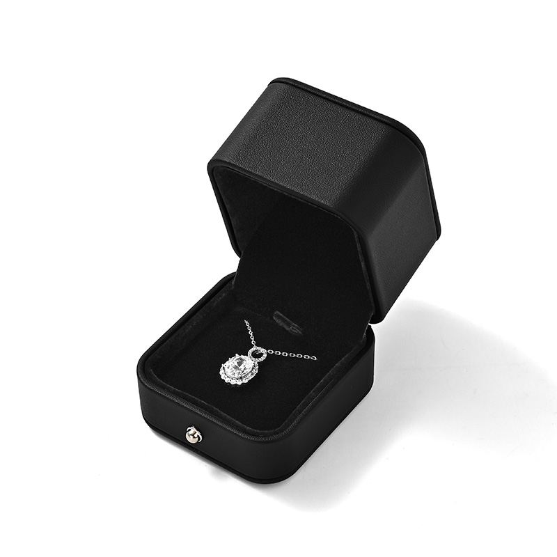 FANXI Custom Black PU leather Velvet Pendant Box