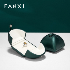FANXI wholesale green leather jewelry packaging boxes
