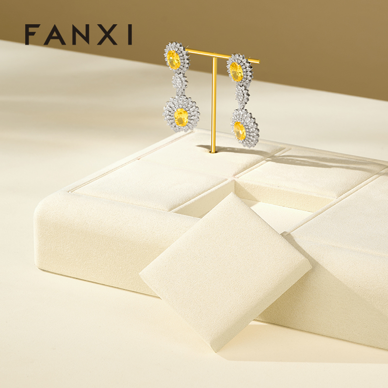 FANXI Luxury Polychrome Microfiber Jewelry Display Set