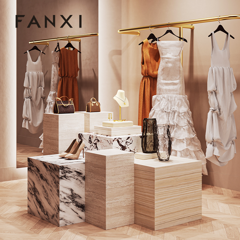 FANXI Luxury Polychrome Microfiber Jewelry Display Set