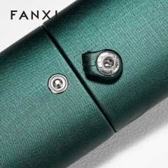 FANXI wholesale green leather jewelry packaging boxes