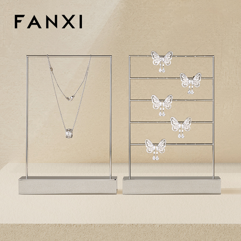 FANXI New Arrival Silvery Metal Metal Display Stand
