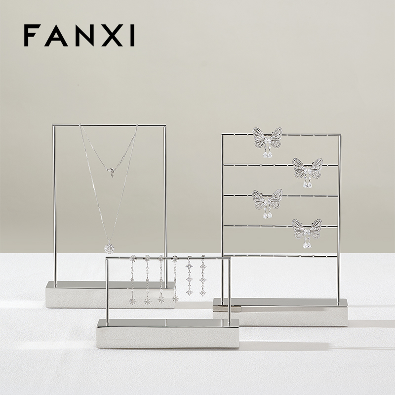 FANXI New Arrival Silvery Metal Metal Display Stand