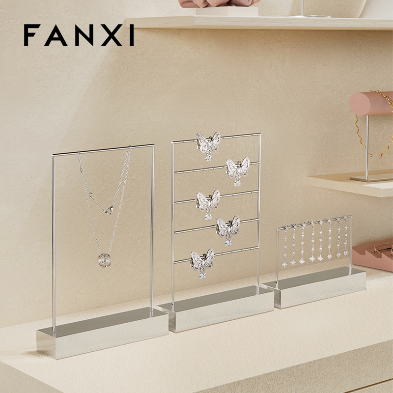 FANXI New Arrival Silvery Metal Metal Display Stand