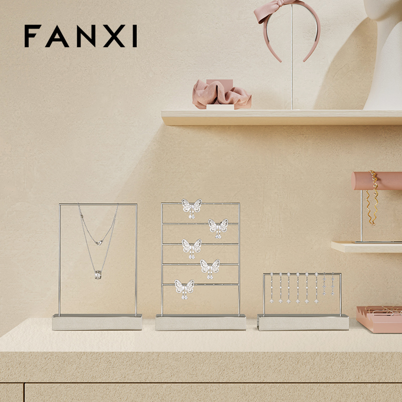 FANXI New Arrival Silvery Metal Metal Display Stand