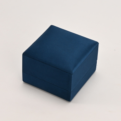 FANXI Custom Blue PU Leather Velvet Pendant Box