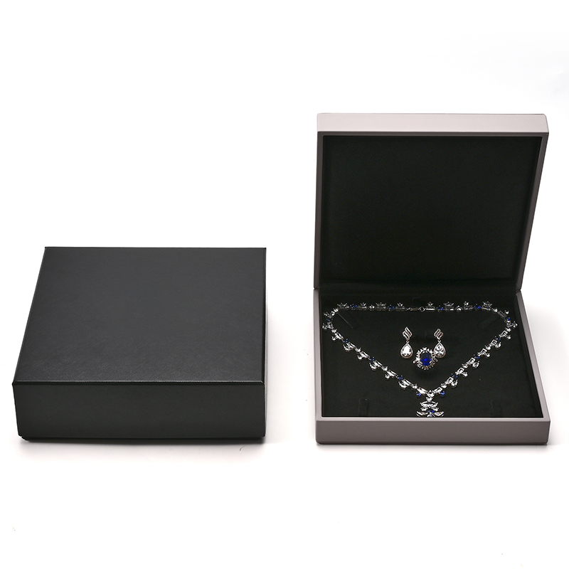 FANXI Custom Black Microfiber Set Jewelry Box