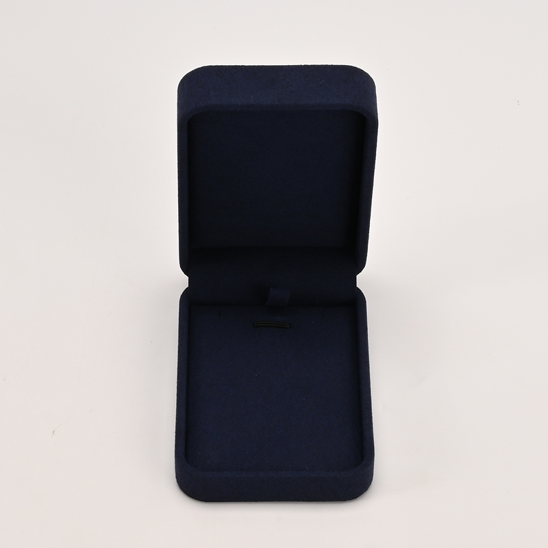FANXI Custom Dark Blue Microfiber Pendant Box