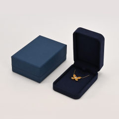 FANXI Custom Dark Blue Microfiber Pendant Box