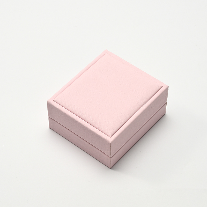 FANXI Custom Pink PU Leather Microfiber Jewelry Box