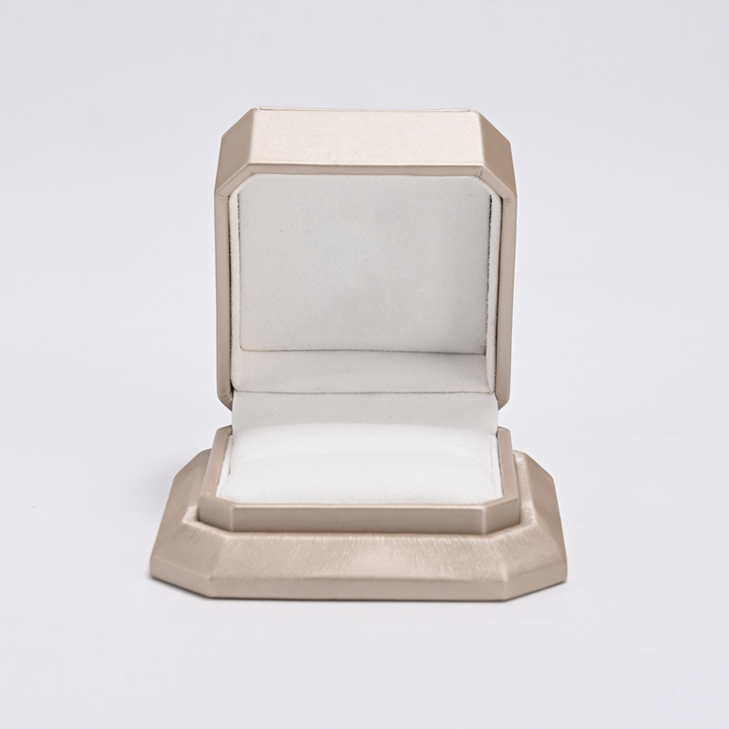 FANXI Custom Champagne Color PU Microfiber Ring Box
