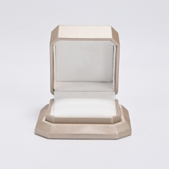 FANXI Custom Champagne Color PU Microfiber Ring Box