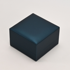 FANXI Custom Blue PU Leather Velvet Jewelry Box