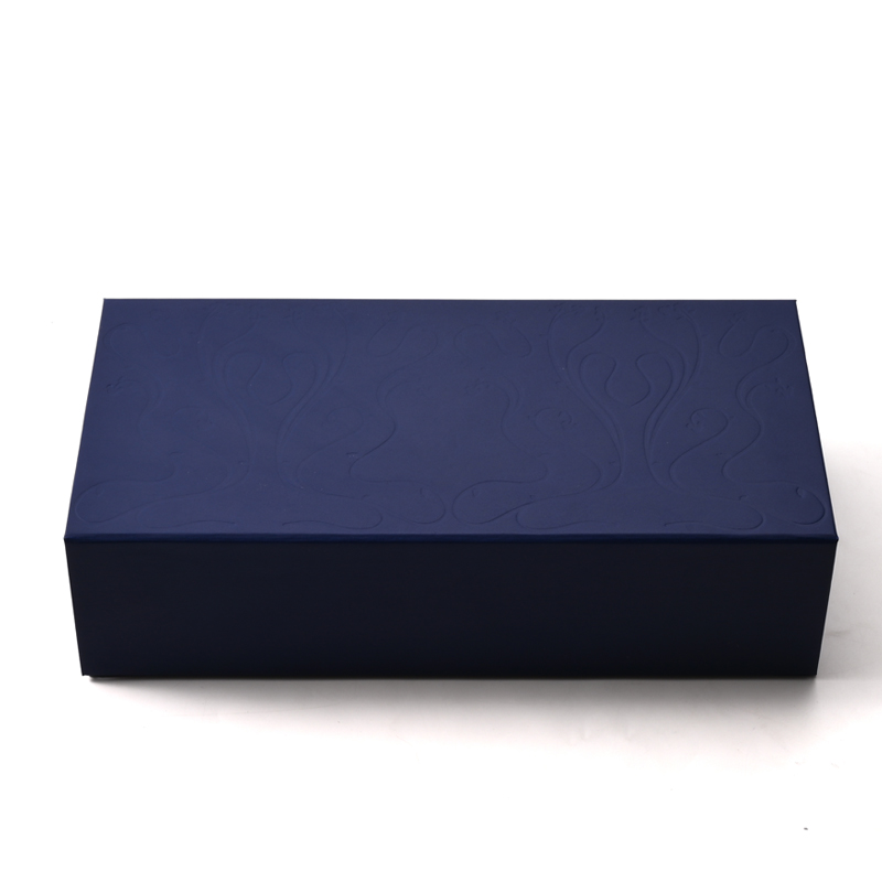 FANXI Custom Blue PU Leather Velvet Magnet Box