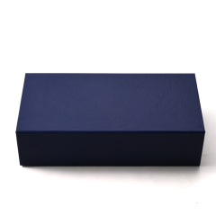 FANXI Custom Blue PU Leather Velvet Magnet Box
