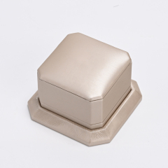 FANXI Custom Champagne Color PU Microfiber Ring Box