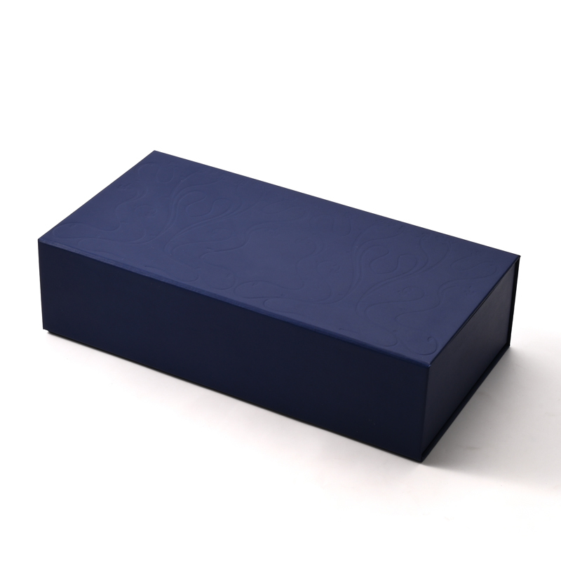 FANXI Custom Blue PU Leather Velvet Magnet Box