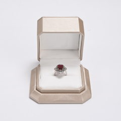 FANXI Custom Champagne Color PU Microfiber Ring Box