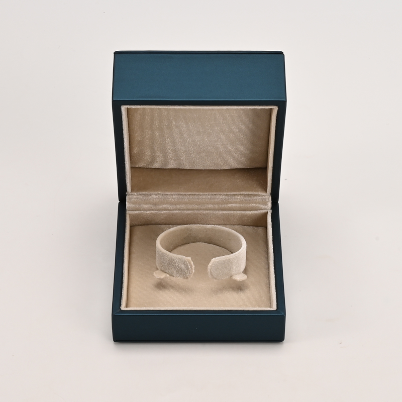 FANXI Custom Blue PU Leather Velvet Jewelry Box