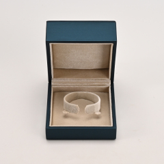 FANXI Custom Blue PU Leather Velvet Jewelry Box
