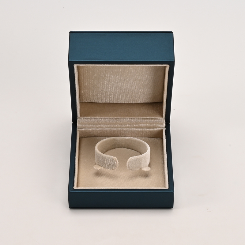 FANXI Custom Blue PU Leather Velvet Jewelry Box