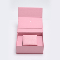 FANXI Custom Pink Leatherette Paper Suede Magnetic Box