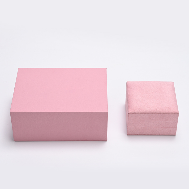 FANXI Custom Pink Leatherette Paper Suede Magnetic Box