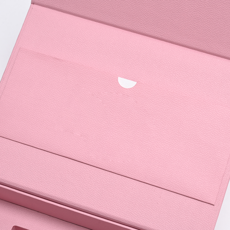 FANXI Custom Pink Leatherette Paper Suede Magnetic Box