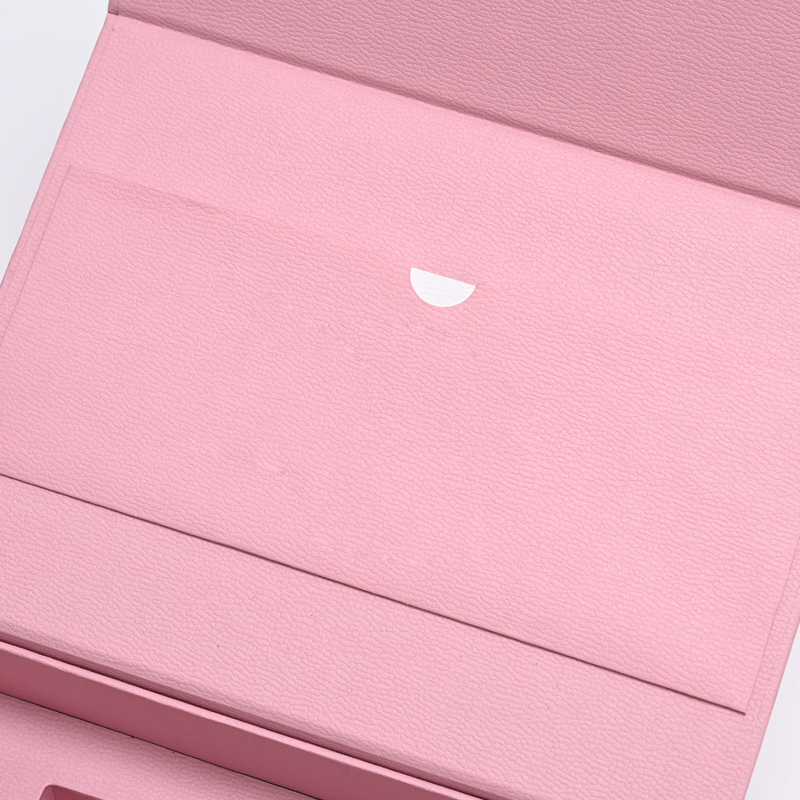 FANXI Custom Pink Leatherette Paper Suede Magnetic Box