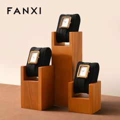 FANXI New Arrival Black Wooden Jewelry Display Stand