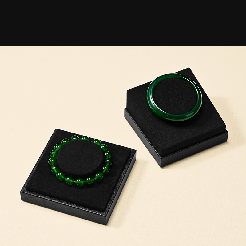 FANXI Factory Black PU Microfiber Jewelry Collection Set