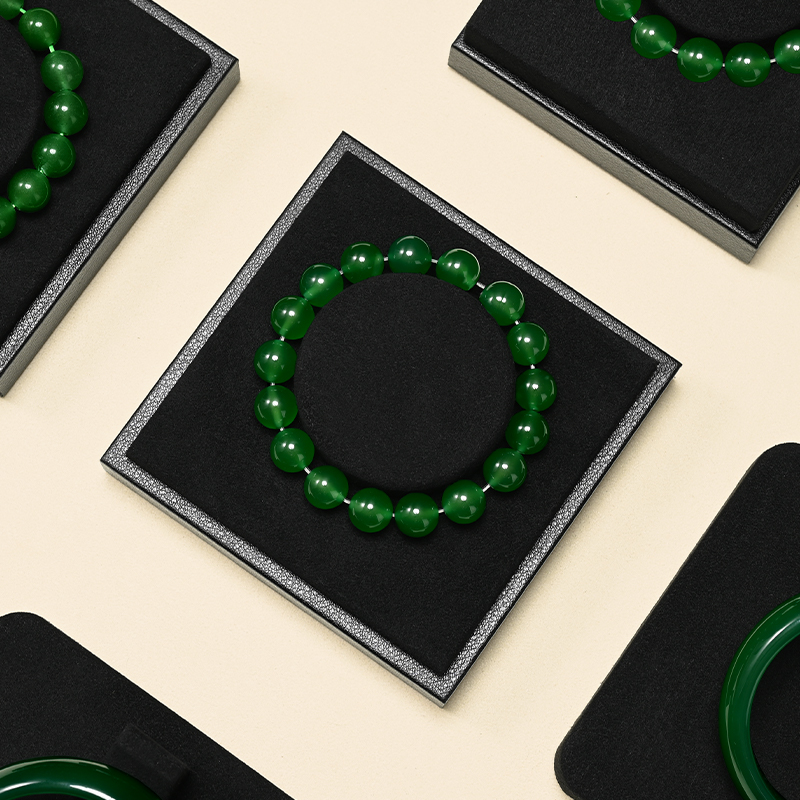 FANXI Factory Black PU Microfiber Jewelry Collection Set