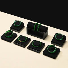 FANXI Factory Black PU Microfiber Jewelry Collection Set