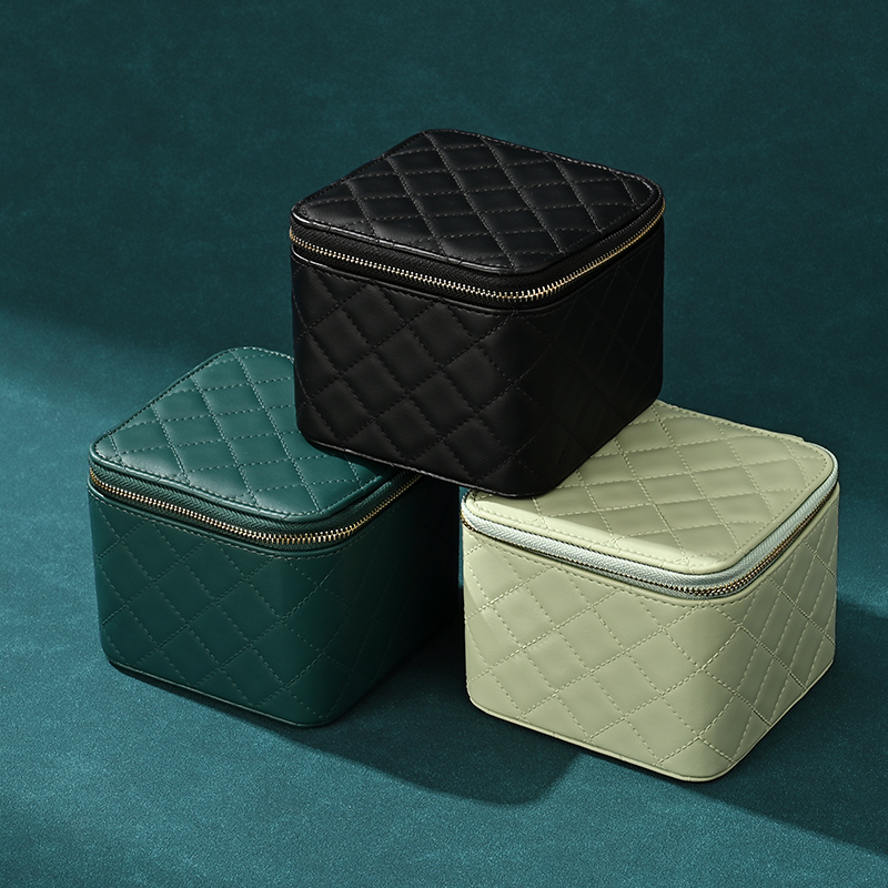 FANXI Luxury Polychorme Leather Velvet Jewelry Box