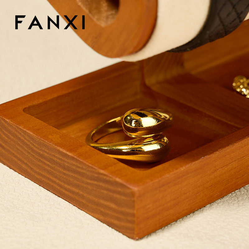 FANXI Fashion Polychrome Wood Jewelry Display Stand