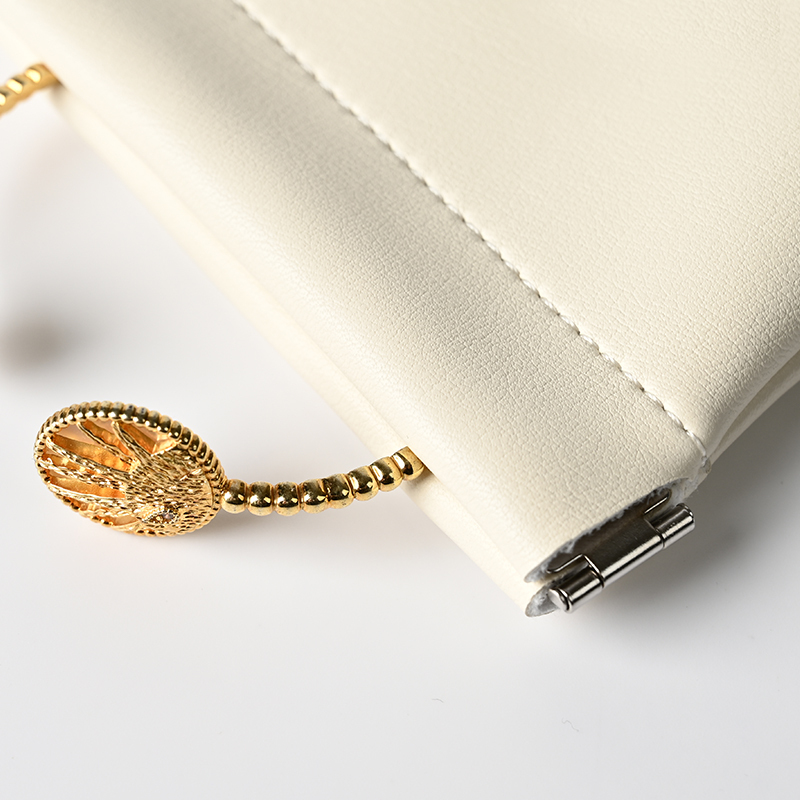 FANXI Custom White PU Leather Jewelry Pouch