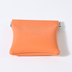 FANXI Custom Orange PU Leather Jewelry Pouch