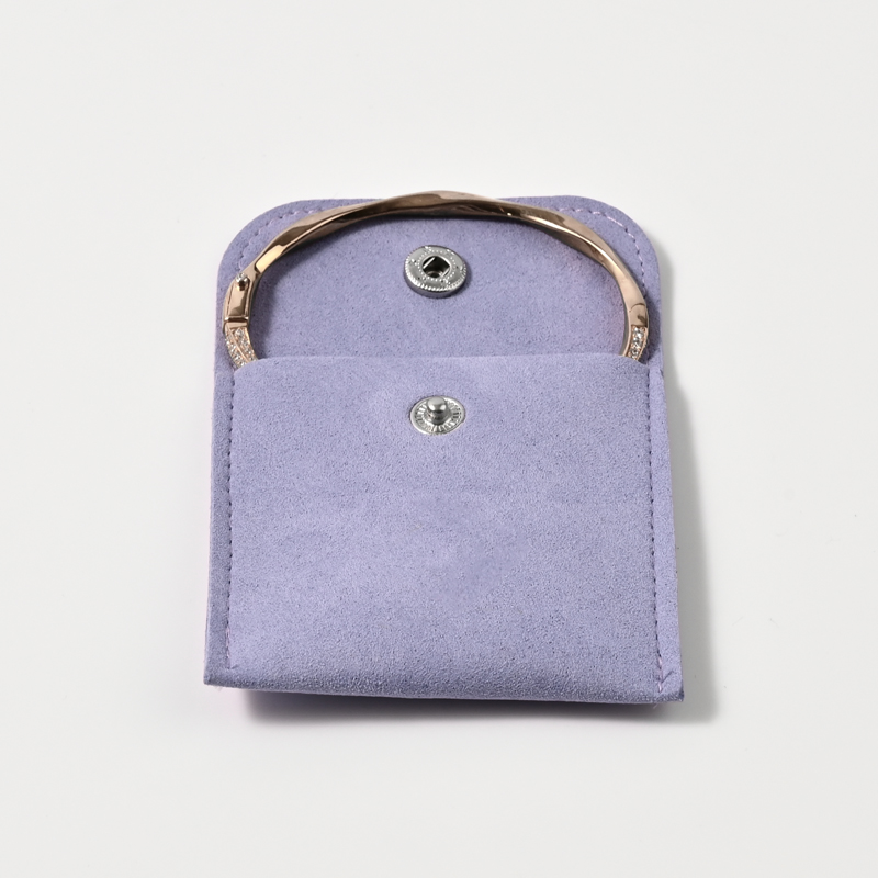 FANXI Custom Purple Microfiber Jewelry Pouch